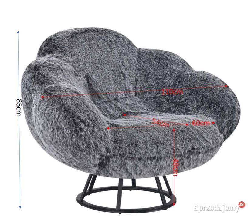 Obrotowy fotel wypoczynkowy Inverno szary Tarchały Małe sprzedam