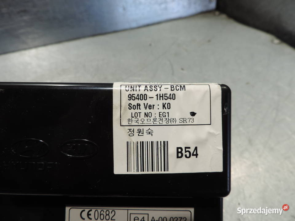 MODUŁ UNIT ASSY BCM 9540001H540 KIA CEED I Rok produkcji 2010 Nowy Sącz