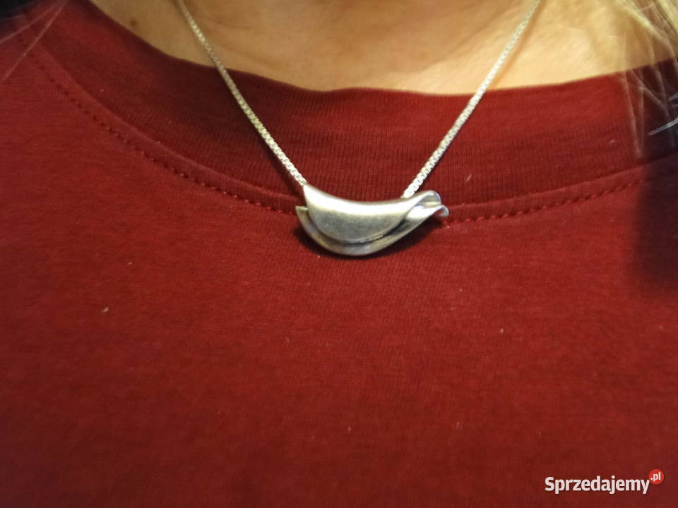 Ciekawy Uniseks naszyjnik srebro 925