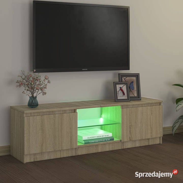 Szafka pod TV z oświetleniem LED dąb sonoma Warszawa