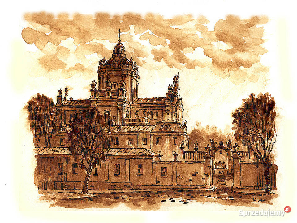 Grafika Lwów Katedra Św Jura Malarstwo Warszawa