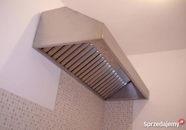 Okap gastronomiczny 150x70x40 Rura 3 metry