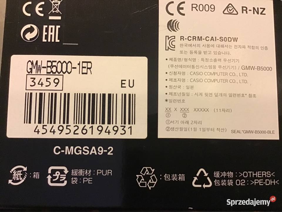 CASIO GSHOCK GMWB5000D 1ER Warszawa