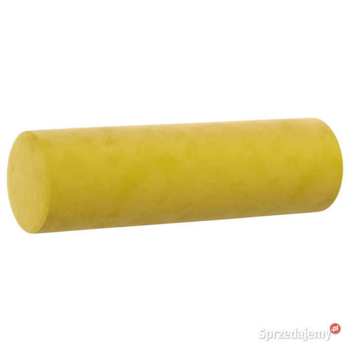 3osobowa sofa z poduszkami żółta 180 aksamit