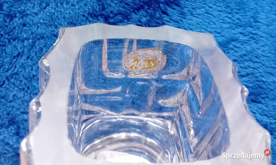 Świecznik wazonik Abstract Sklo Union Rosice Koźminek