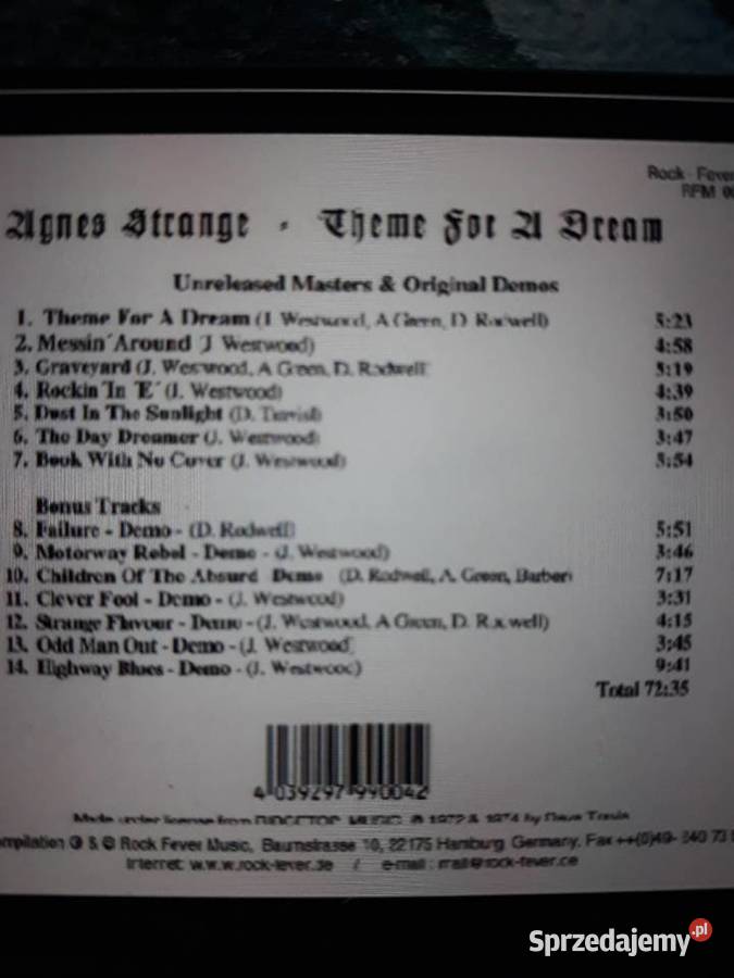 Archiwalne wykopalisk Hard Rocka AGNES STRANGE