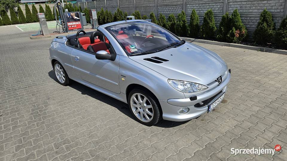 Peugeot 206cc 20 benzyna 136 CzerwonoCzarne klimatyzacja 206 CC Gryfice