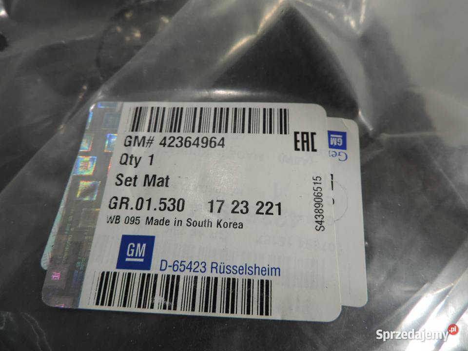 KOMPLET DYWANIKÓW OPEL MOKKA NOWE 42364964 kujawsko-pomorskie