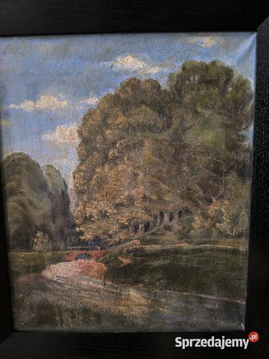 Piękny obraz olejny na płótnie pejzaż Malarstwo Łódź