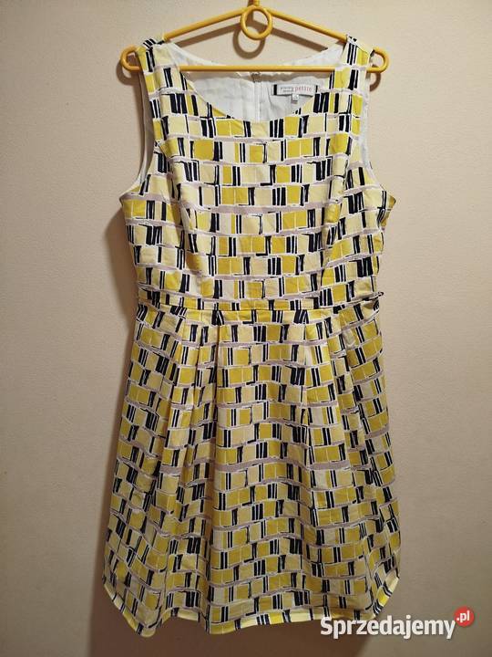 Bawełniana sukienka rozmiar 44 żółty/złoty Odzież damska Biecz