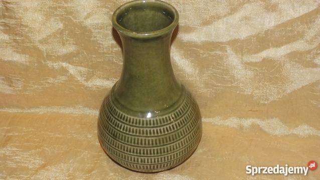 Piękny zielony ceramiczny wazon kujawsko-pomorskie Inowrocław sprzedam