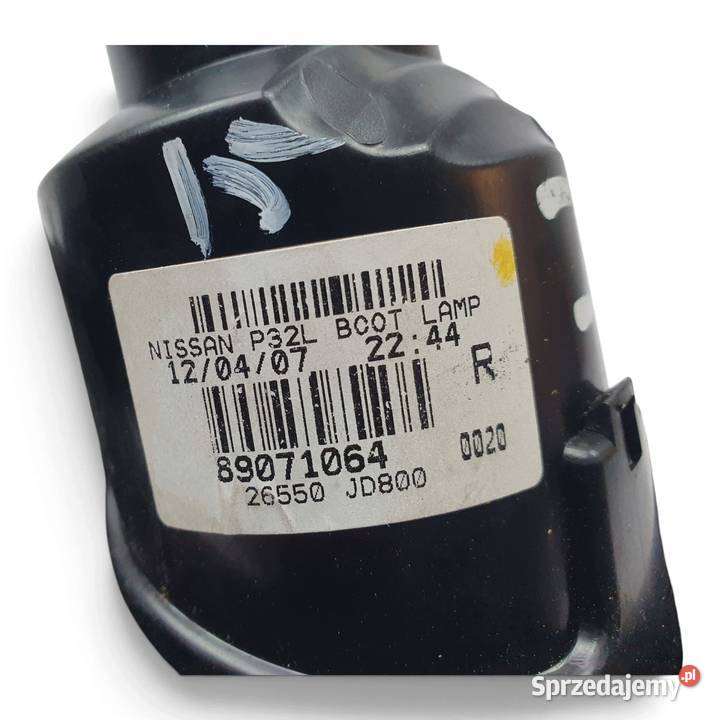 LAMPA PRAWA Nissan Qashqai I 0613r tylna prawy osobowe Chełm