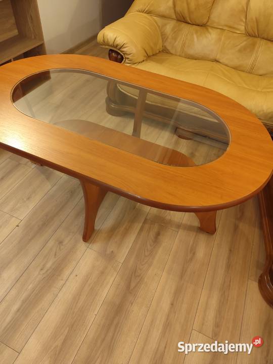 Stolik kawowy ława owalna 130x80 orzech Bobrowiec