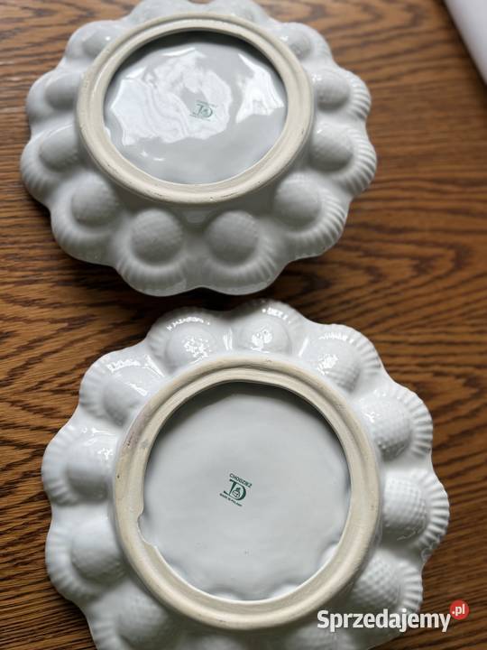 Porcelanowy talerz na jajka Talerze i talerzyki Zastawa stołowa Lublin