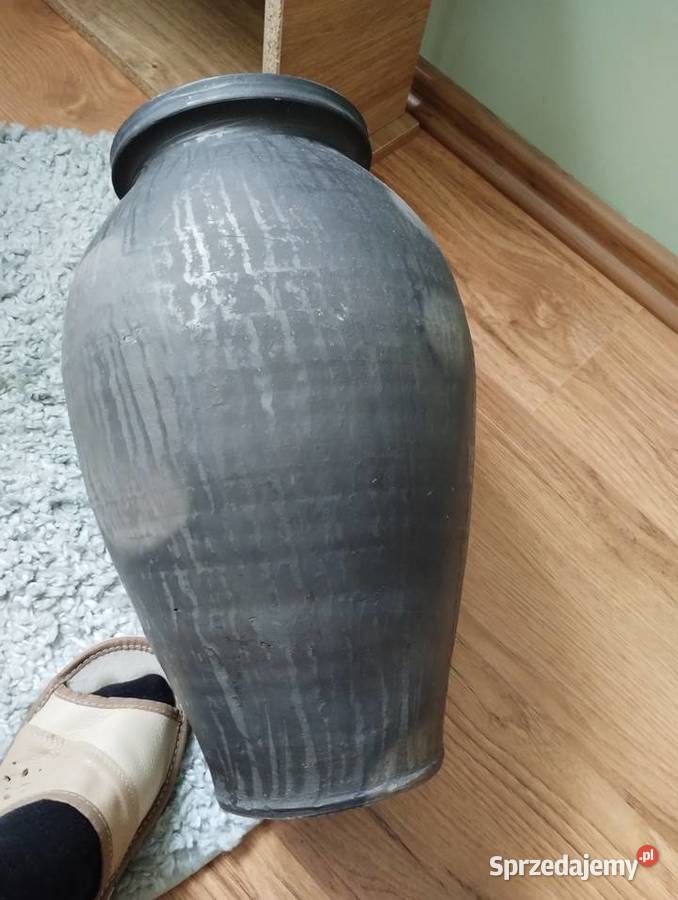 PRL wazon ceramika duży siwak wys 43 łódzkie Łódź