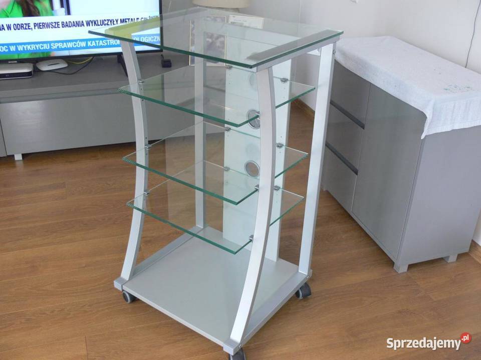 Stolik szafka pod sprzęt audio szkło Jasło