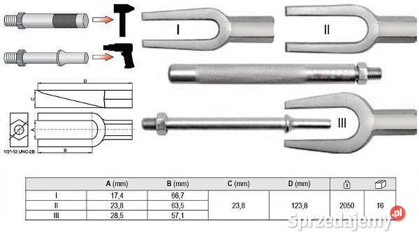 Ściągacz drążków kierowniczych Mierzyn