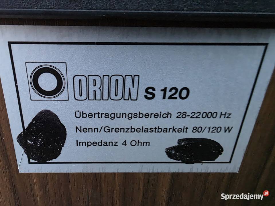 duże głosniki orion s120 vintage