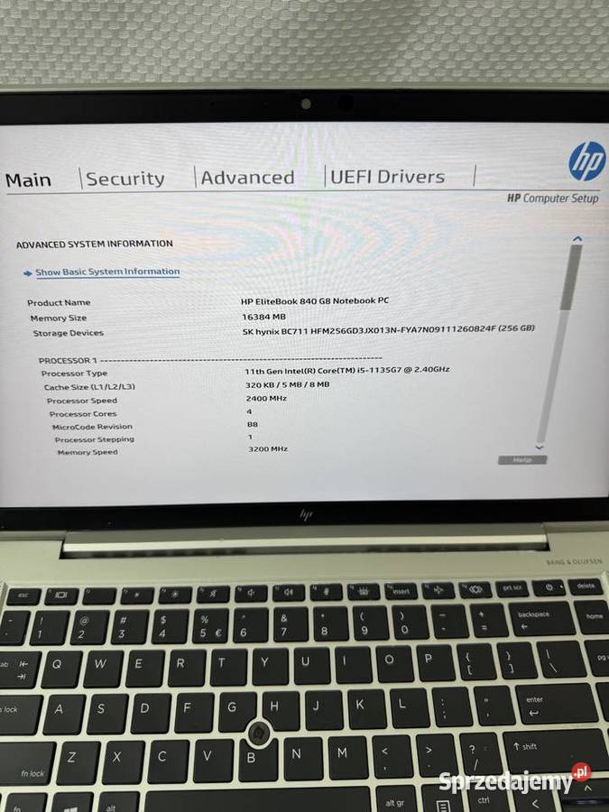 Laptop Elitebook HP 840 G8 i51135G724GHz 16GB Kraków sprzedam