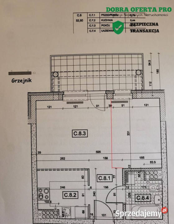 Gotowe mieszkanie z balkonem i komórką cegła pomorskie Gdańsk