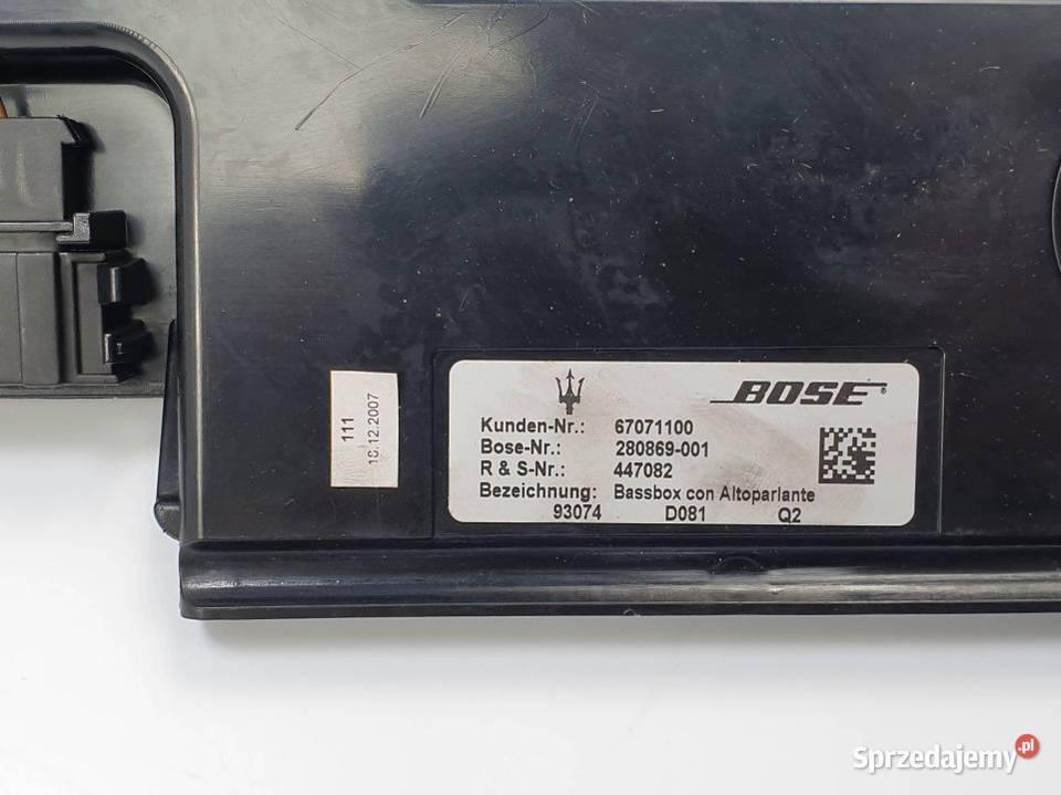 SUBWOOFER MASERATI GRANTURISMO MC Sport Line kujawsko-pomorskie Lipno