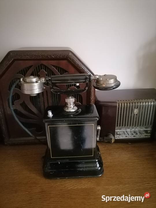 Stary telefon na korbke z lat 50 lat 30 tych małopolskie Kraków