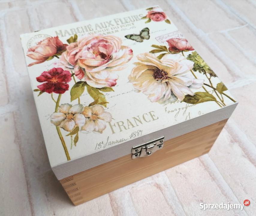Pudełko drewniane szkatułka Marilyn decoupage mazowieckie Warszawa sprzedam