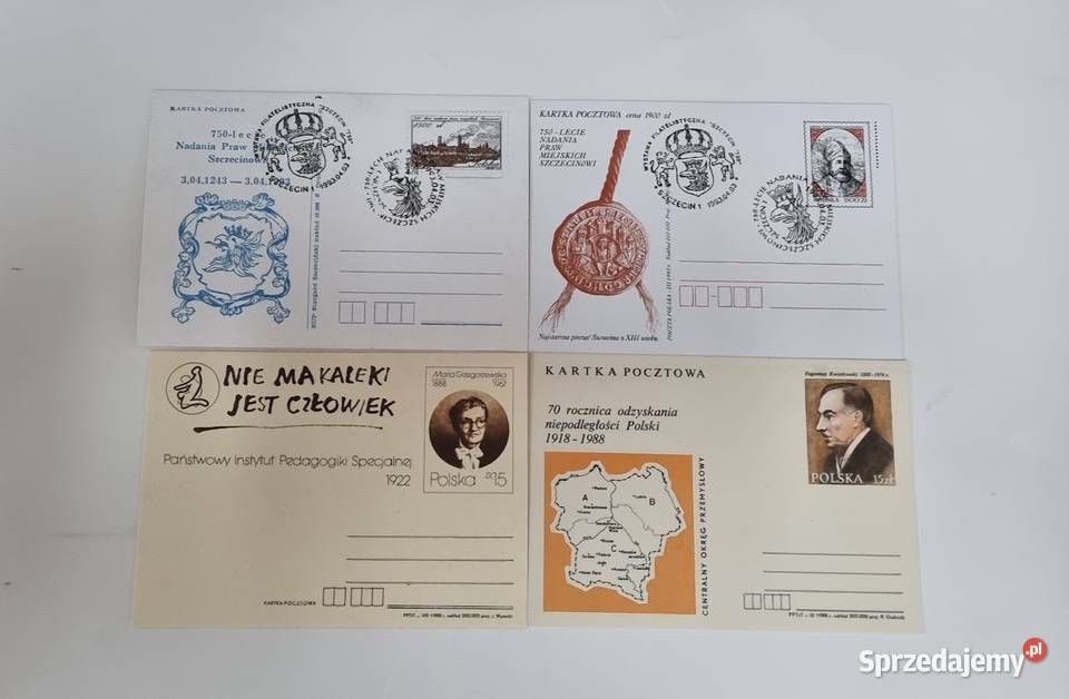 Koperty kartki pocztowe okolicznościowe całostki Zielona Góra