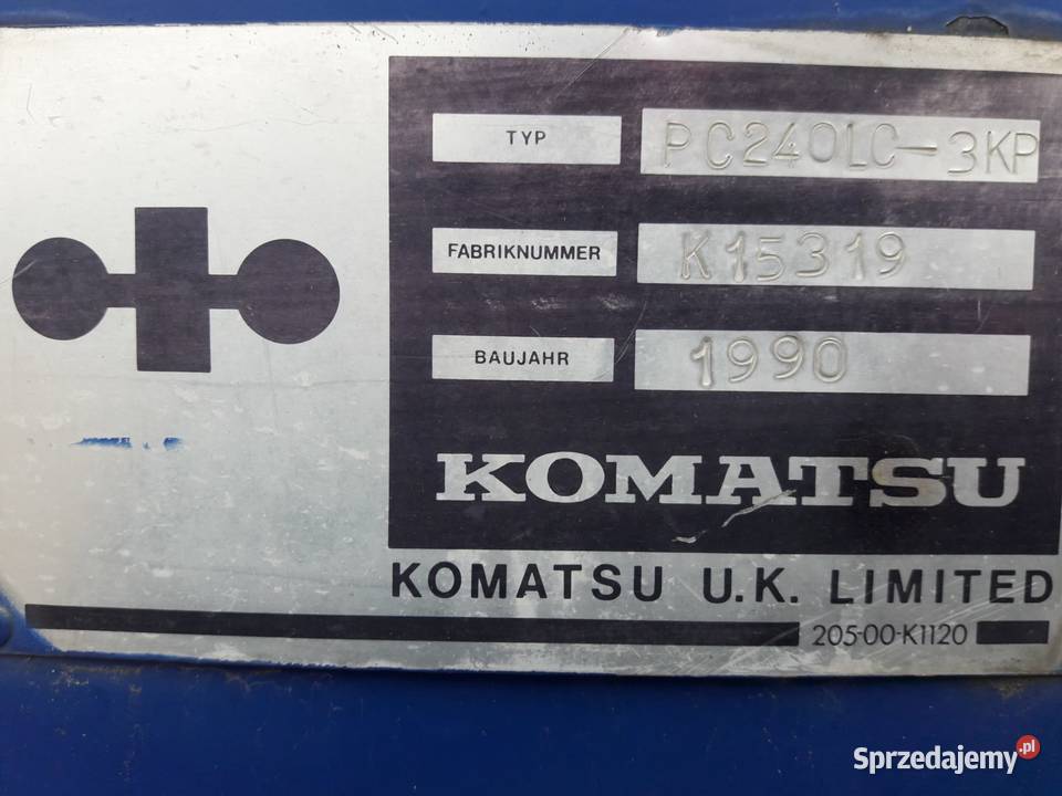 Sprzedam koparę komatsu PC 240 NA CZĘŚCI W sprzedam