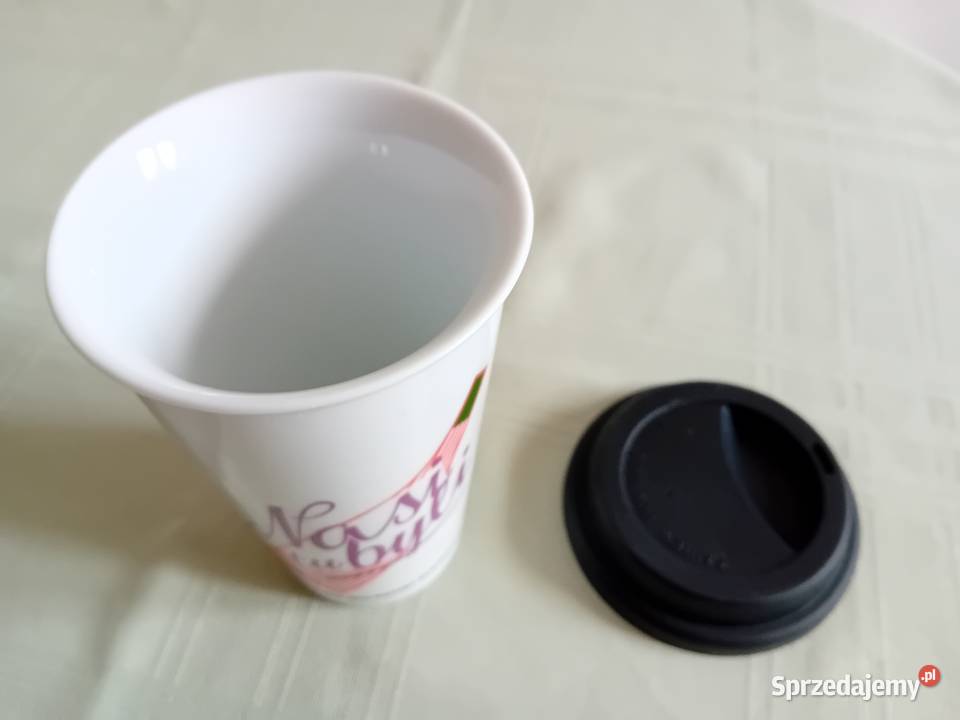 kolekcjonerski kubeczek z przykrywką nieużywany mazowieckie sprzedam