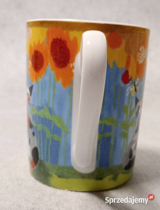 GOEBEL Porcelanowy Kubek TRE GATTI E GIRASOLE łódzkie Łódź