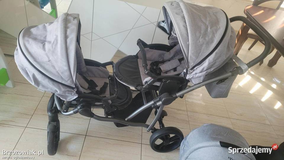 Wózek bliźniaczy bebetto gondole nosidła Bierówka