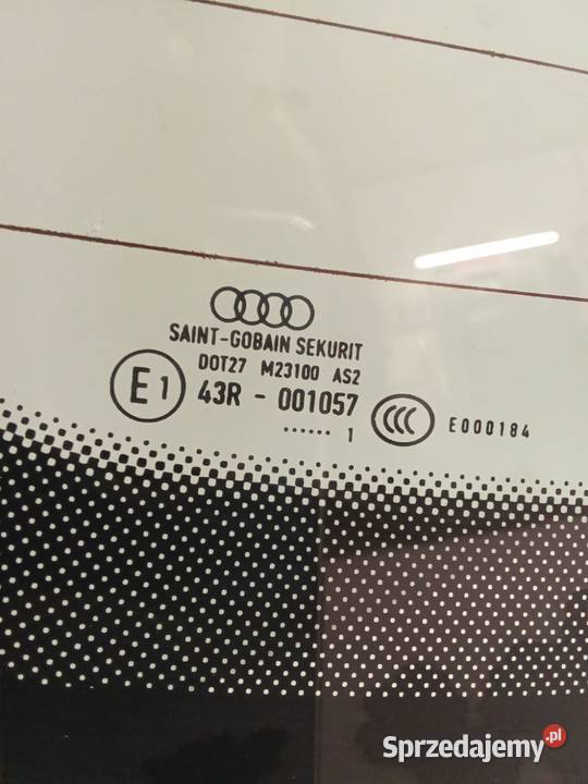 Szyba Tylna Audi A4 0715 Zielona Antena Bralin