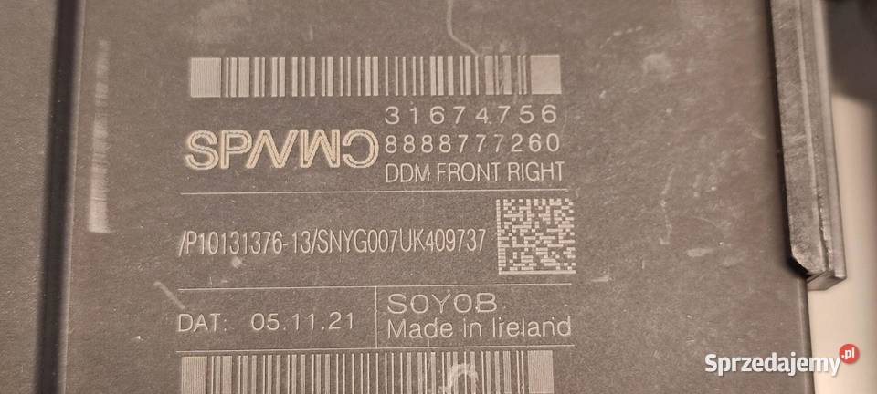 VOLVO V60 SILNICZEK MODUŁ DRZWI PRAWY PRZÓD