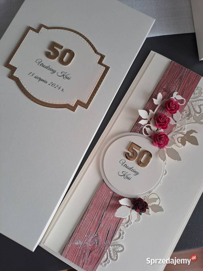 Kartka w pudelku z okazji 50 urodzin śląskie Strzebiń