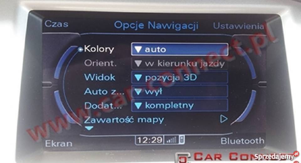 Audi polskie menu Warszawa Q5 A7 MMI RNSE A4 A6