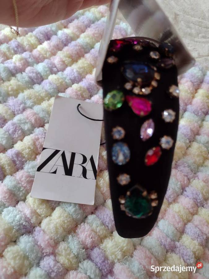 ZARA Bogato zdobiona kamieniami opaska z Nakrycia głowy Kraków