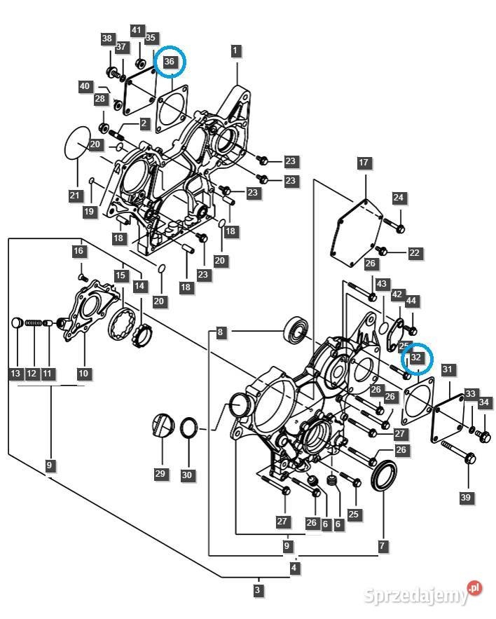Uszczelka pompy LS Tractor 40355905 Tajęcina