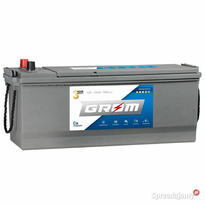 Akumulator GROM Premium 135Ah 950A ze stopką