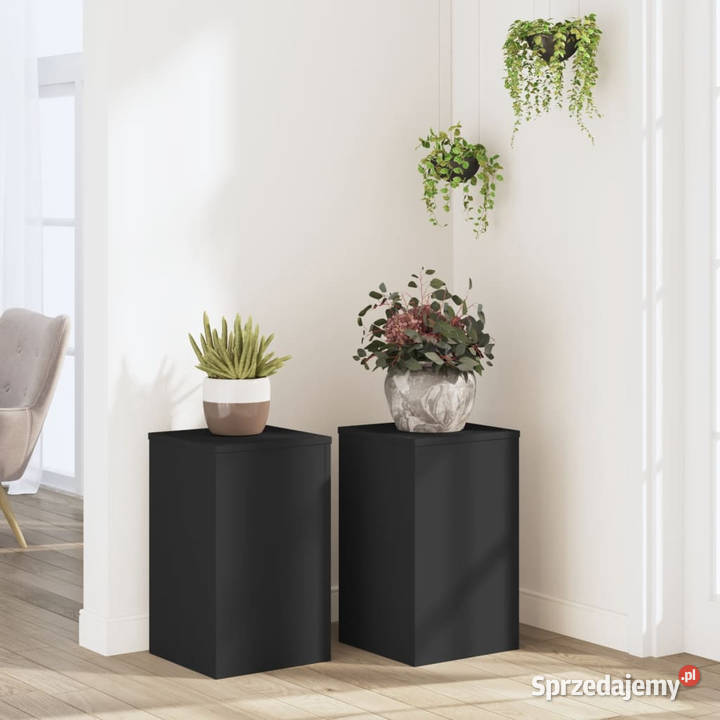 Podstawki pod doniczki 2 czarne 30x30x50 mazowieckie sprzedam