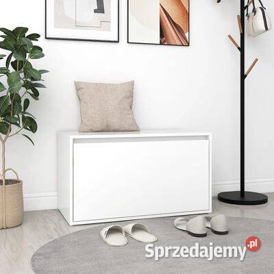 vidaXL Ławka do przedpokoju 80x40x45 biała płyta mazowieckie Warszawa