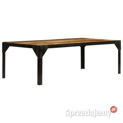 vidaXL Stolik kawowy surowe drewno mango i stal