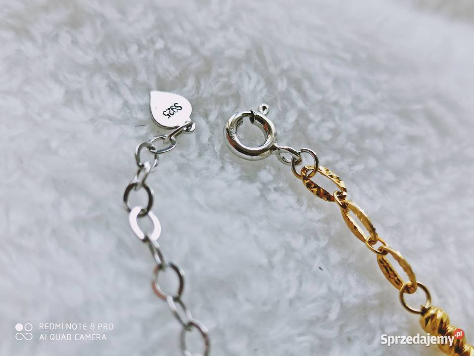 Pozłacany łańcuszek splot 51 naszyjnik rose Warszawa