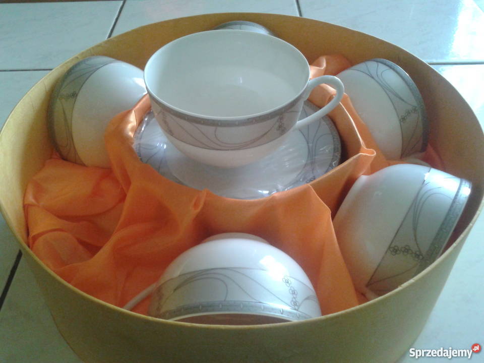 zestaw kawowy odcienie błękitu Gdańsk