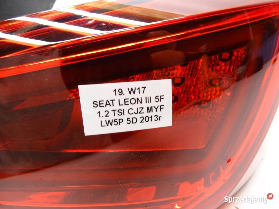 LAMPA PRAWA PRAWY TYŁ TYLNA SEAT LEON III 5F 5D sprzedam