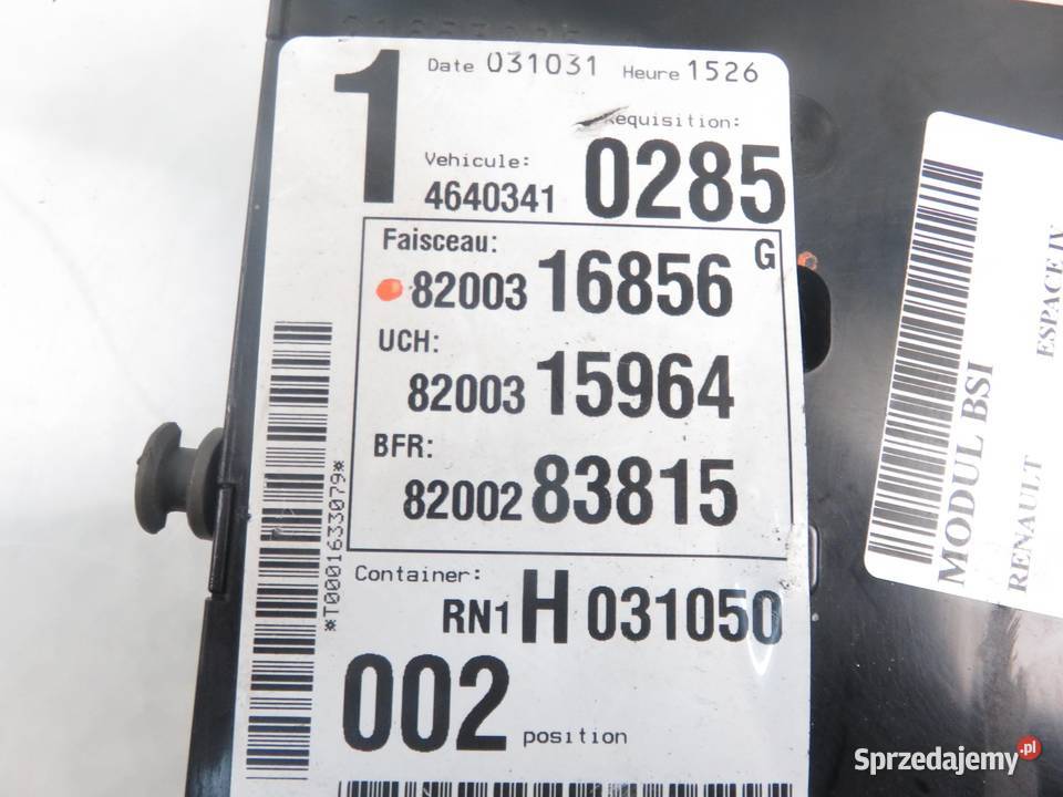 BSI RENAULT ESPACE IV 19 dCi 8200316856G małopolskie