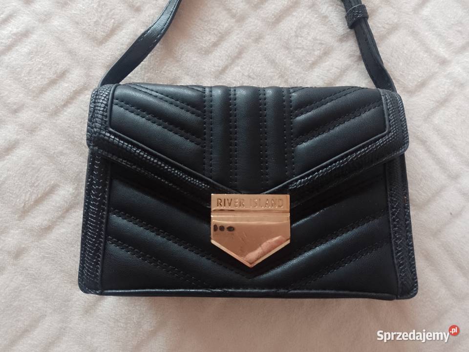 RIVER ISLAND Czarna torebka listonoszka z Kraków