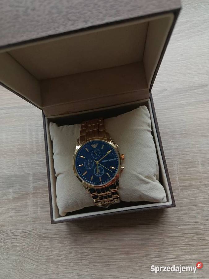 Zegarek męski złoty Emporio Armani z granatową Białystok
