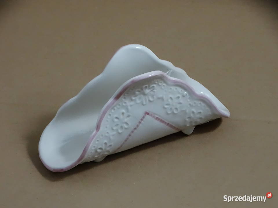 Włoski ceramiczny serwetnik w stylu vintage Biłgoraj