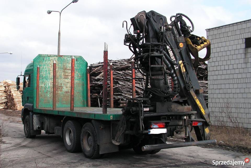 MAN TGA 33480 do drewna 6x4 żuraw LOGLIFT ABS Łapy